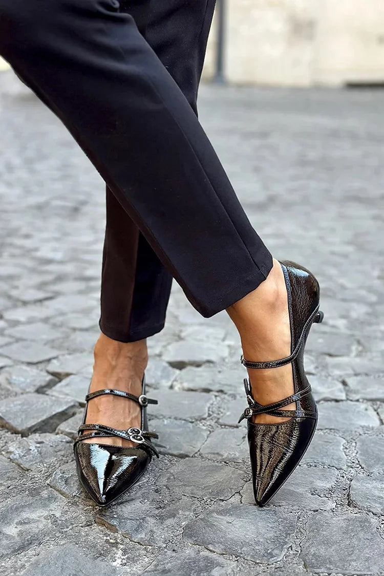 HEEL POINTU AVEC DOUBLE SANGLE