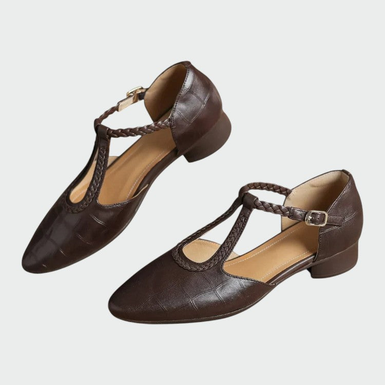 Olivia - Pointed T-Bar Mary Jane Shoes