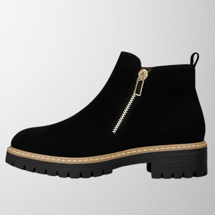 Olivia – Women's shoe with round toe and side zip fastening