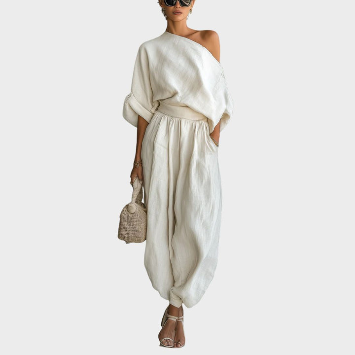 Annamária – Ensemble en toile premium à manches tombantes