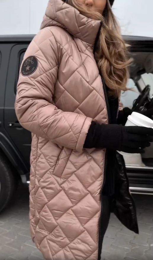 Bogna | Elegant Quilted Down Jacket with Hood
