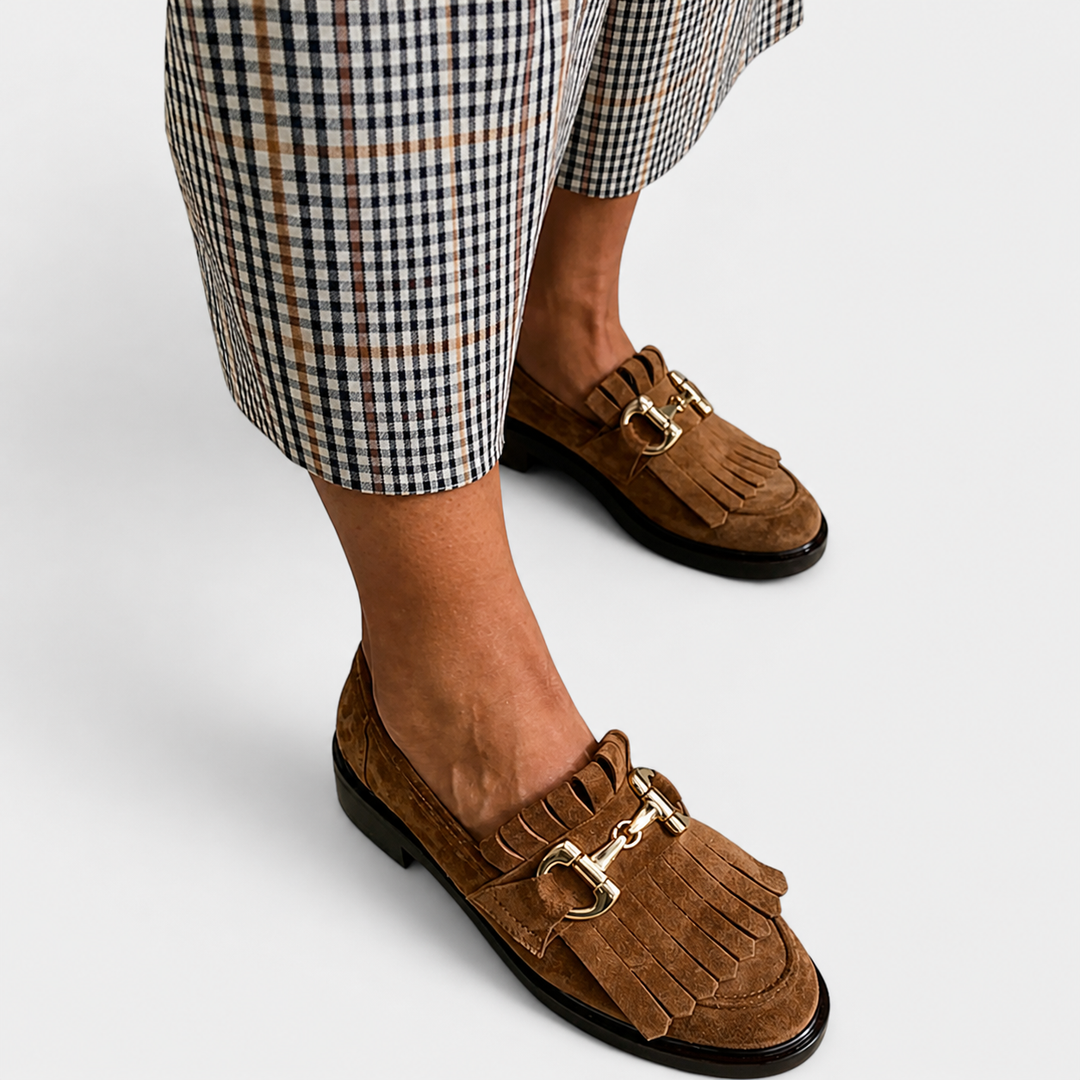 Fleur™ | Mocassins Marron à Bout Rond
