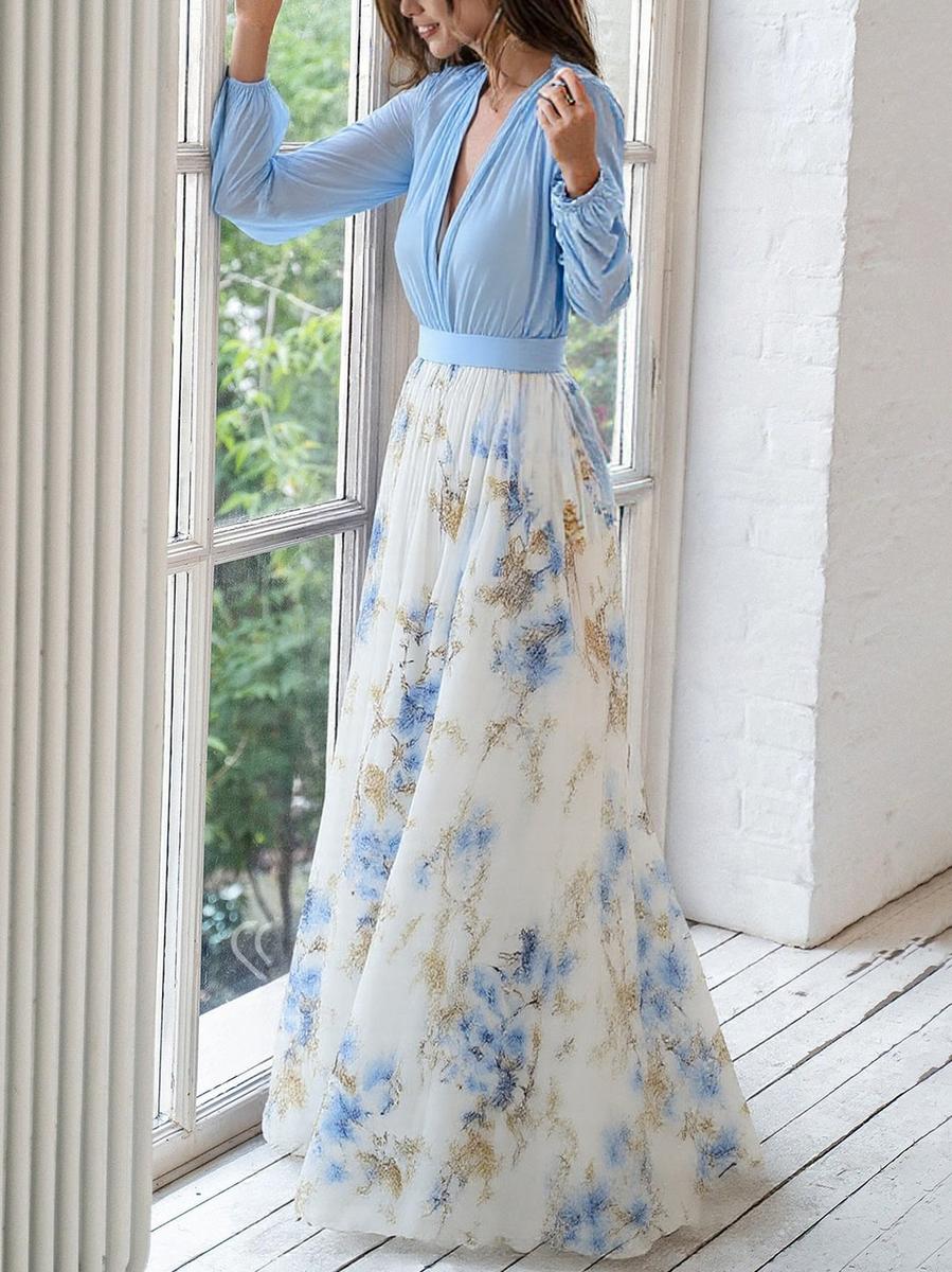Abigail™ - Robe Maxi avec Imprimé Floral Éblouissant