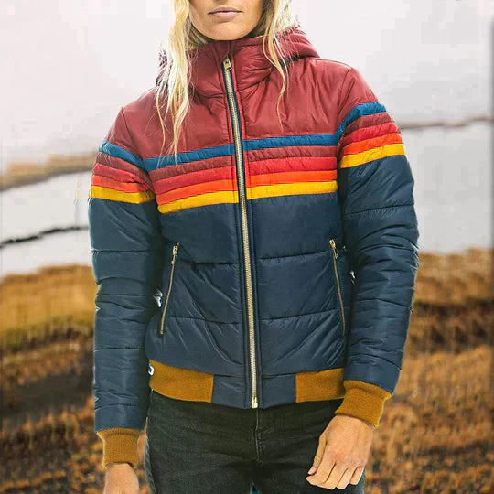 Ines - Retro Jacket with Fur Hat