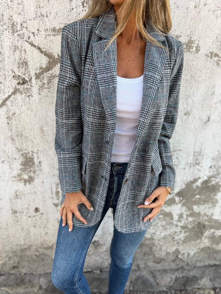 Manteau à carreaux Milly™ élégant