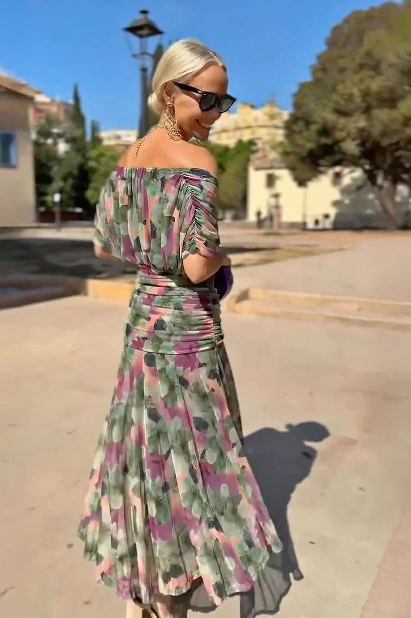 ANA | ROBE MAXI PLISSÉE ÉLÉGANTE