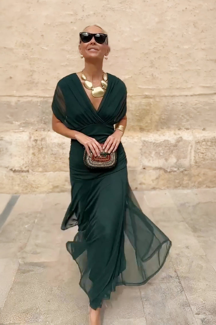 ANA | ROBE MAXI PLISSÉE ÉLÉGANTE