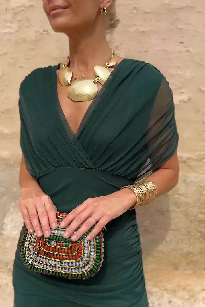 ANA | ROBE MAXI PLISSÉE ÉLÉGANTE