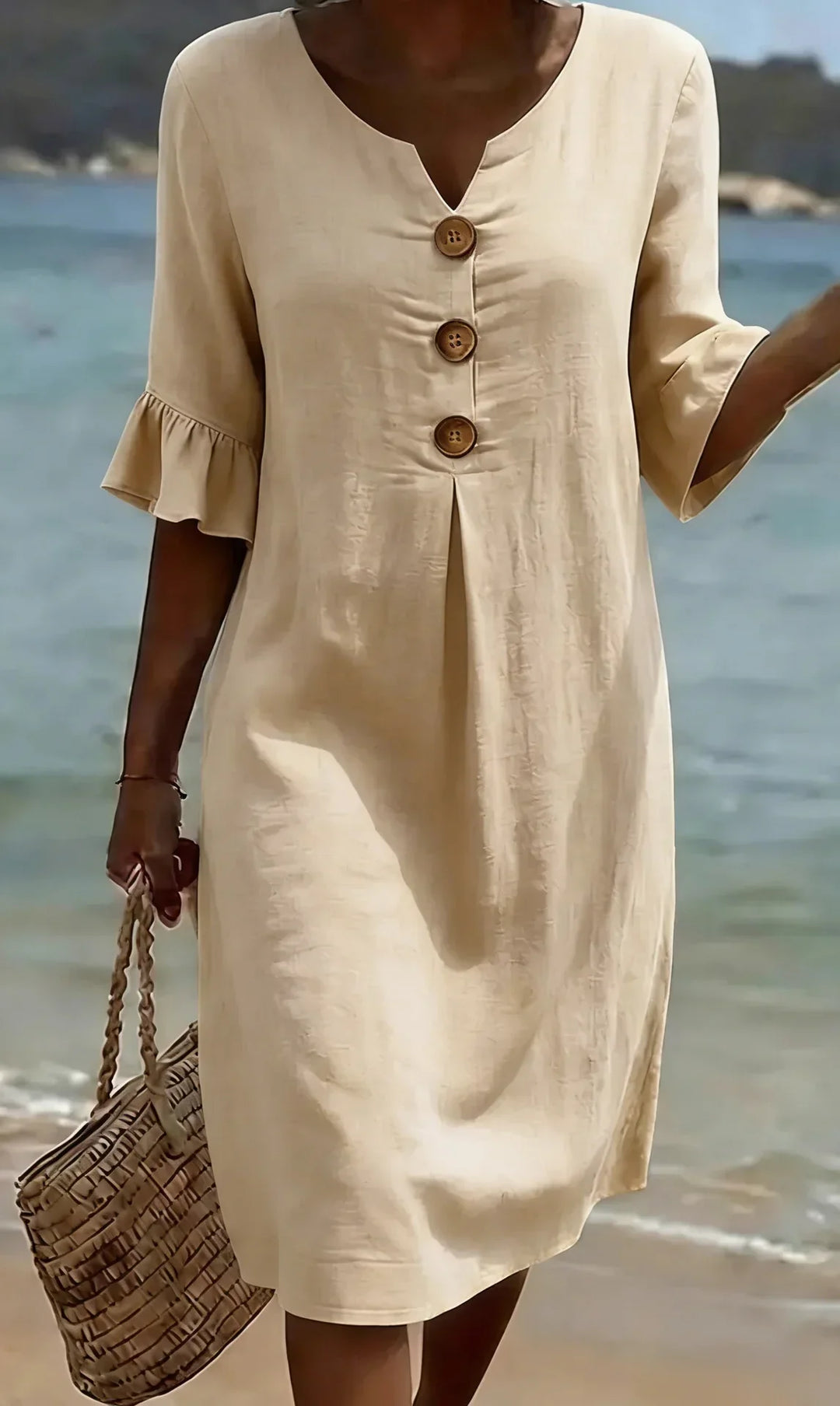 Radmila™ | Robe Longue Texturée à Manches Longues