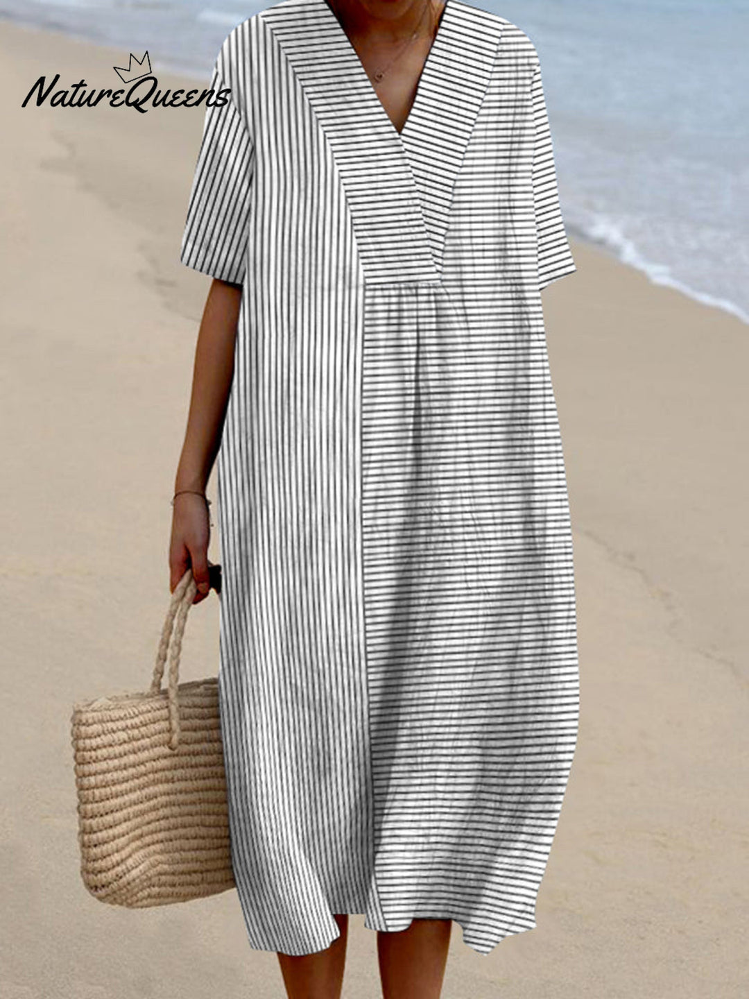 Isa - Robe Vintage Rayée