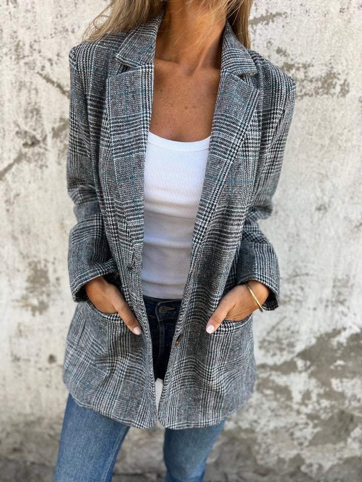 Manteau à carreaux Milly™ élégant