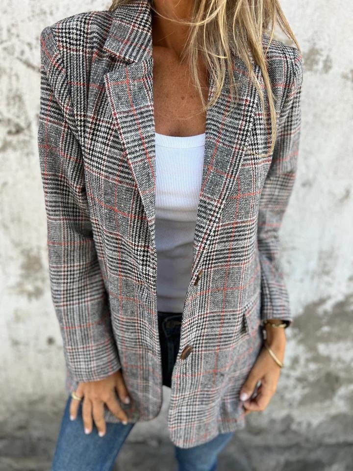 Manteau à carreaux Milly™ élégant