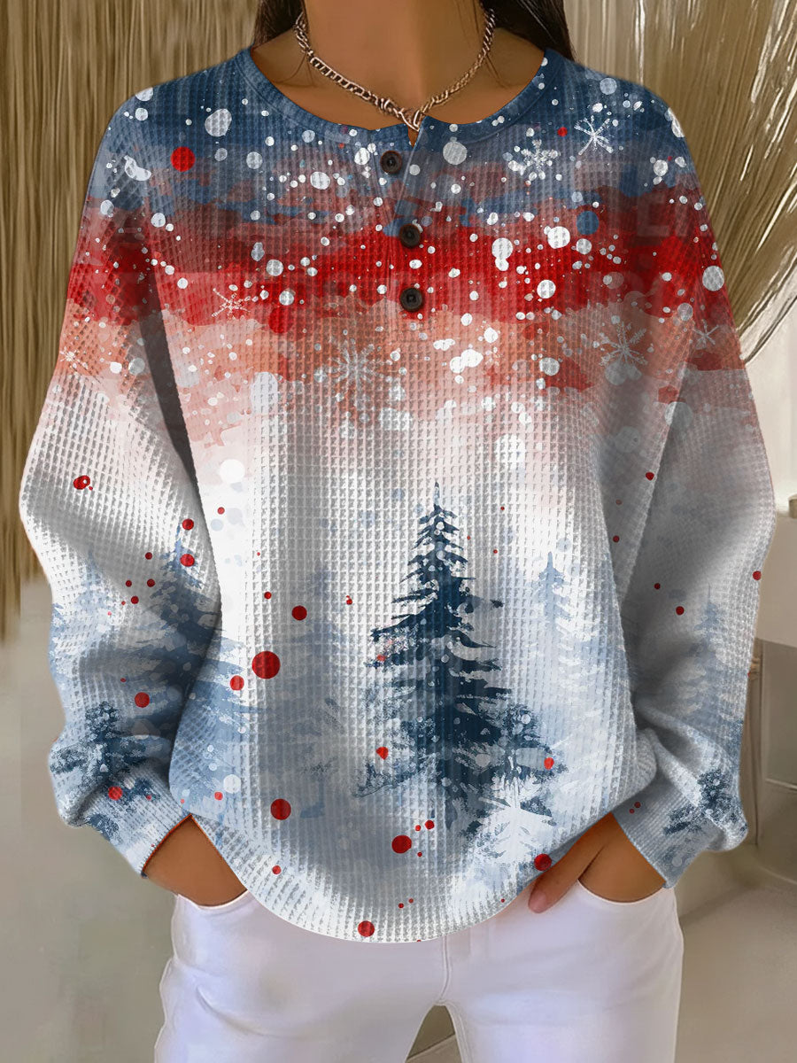 Alva™ - Christmas Sweater with Soft Christmas Tree Pattern