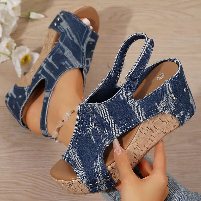 Deni | Sandales à Talon Wedge