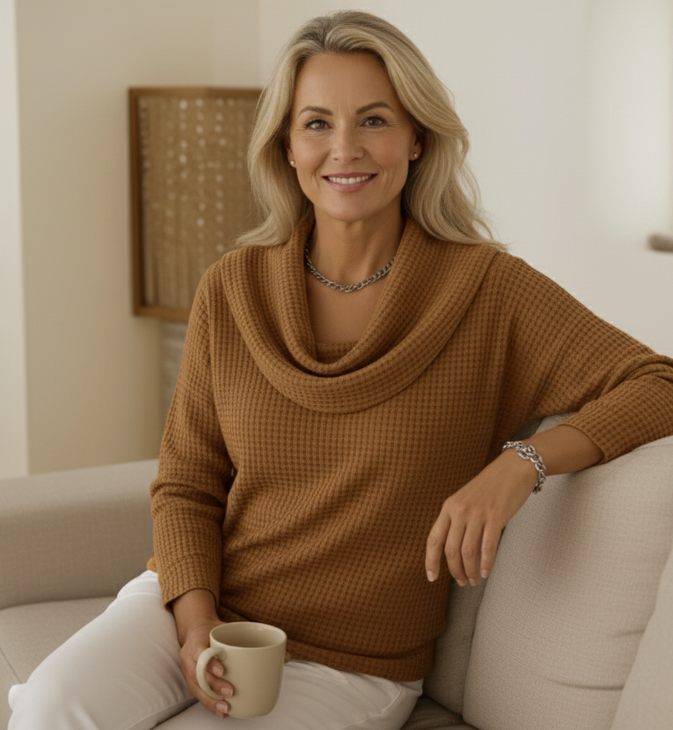 Amber™ – Warm Waffle Sweater