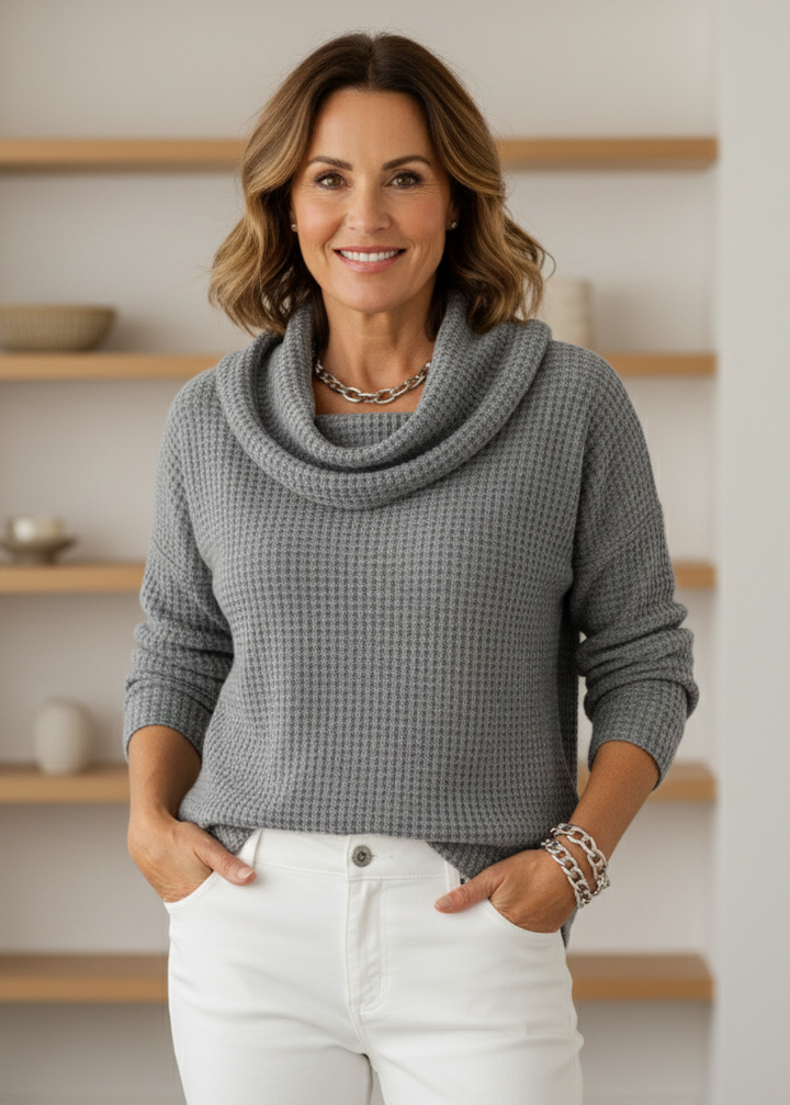 Amber™ – Warm Waffle Sweater