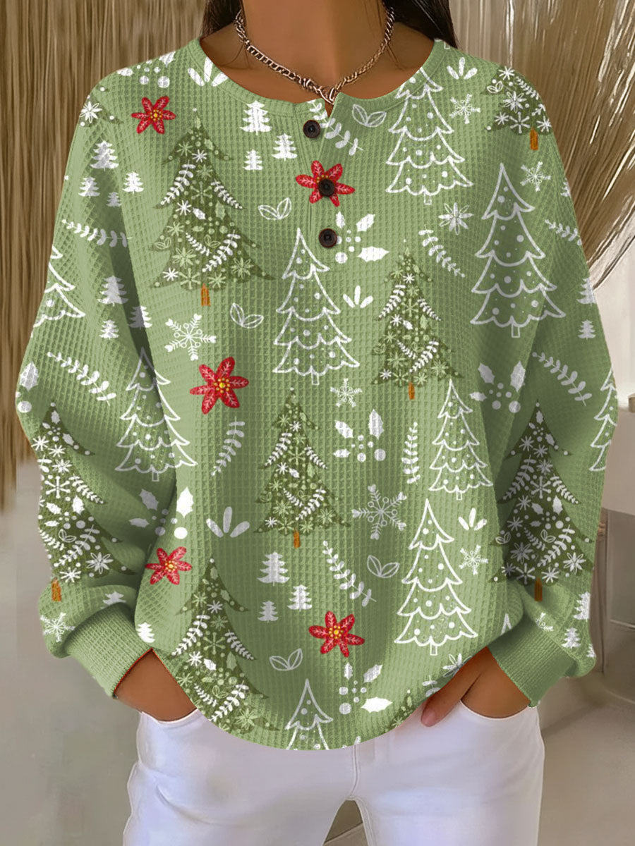 Ingrid™ - Pullover with Christmas Tree Motif