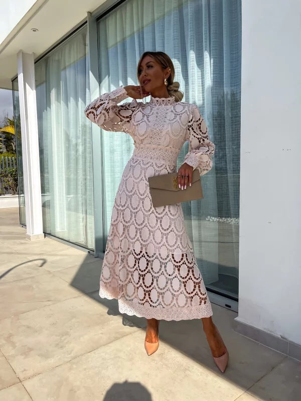 Georgia™ - Robe en Dentelle Française Élégante