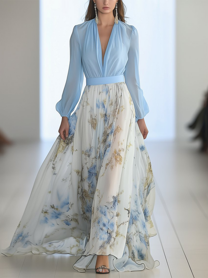 Abigail™ - Robe Maxi avec Imprimé Floral Éblouissant
