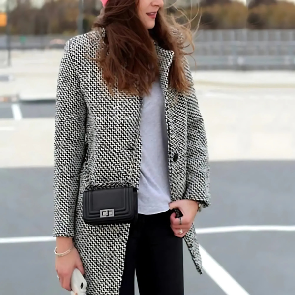 CHELSEA™ | LONG CHECKERED COAT