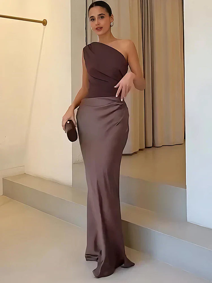 Sophia | Robe Maxi avec un Guilt en Satin
