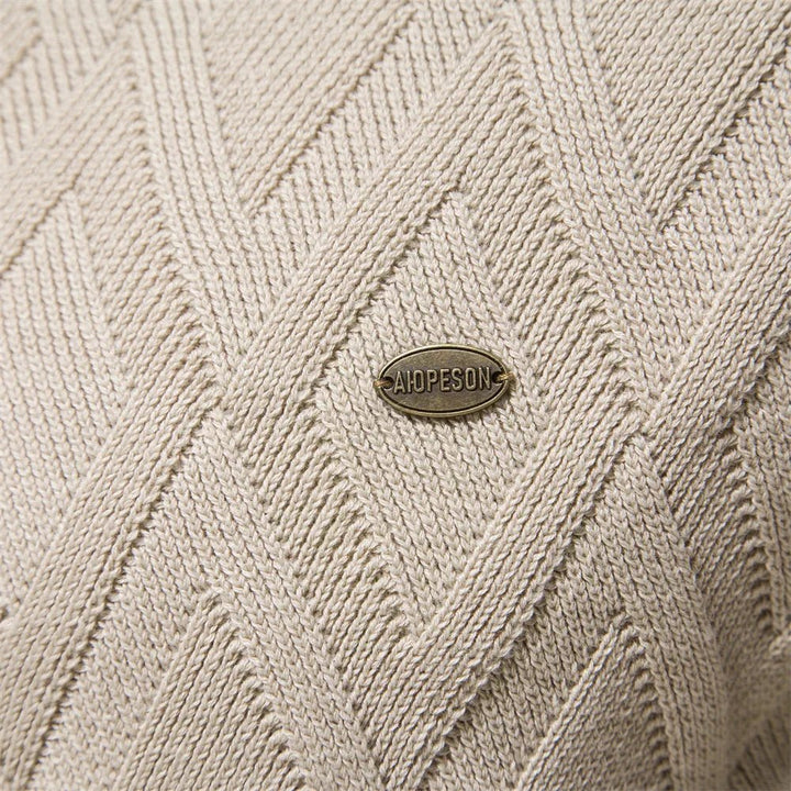 Theodor | Men's Sweater with Diamond Pattern