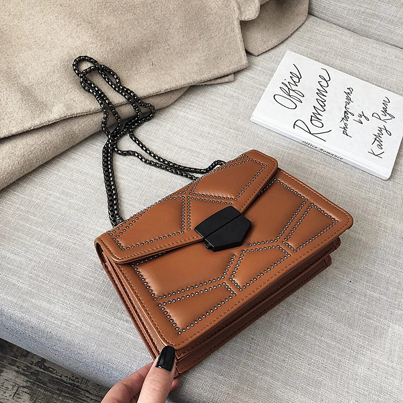 Stylish Crossbody Bag - Fashionable PU Leather