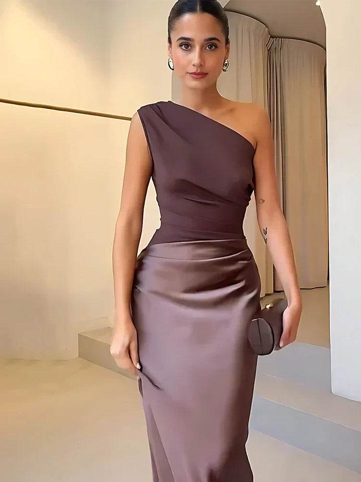 Sophia | Robe Maxi avec un Guilt en Satin