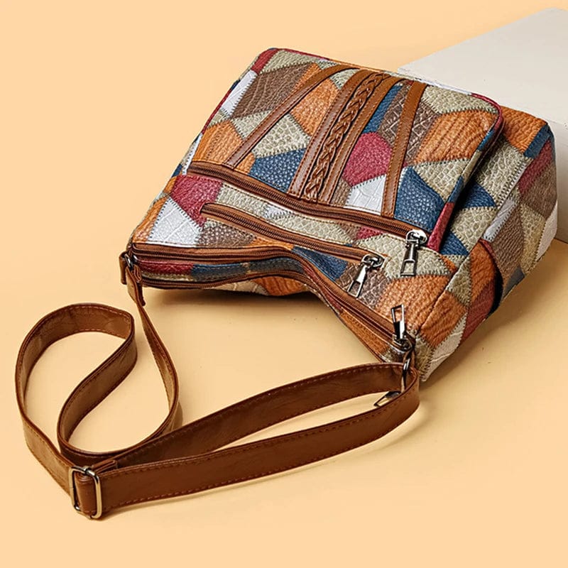AURARO | MOSAIC LEATHER HANDBAG