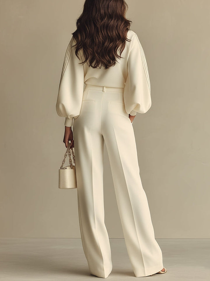 Selena – Ensemble à rayures avec pantalons larges