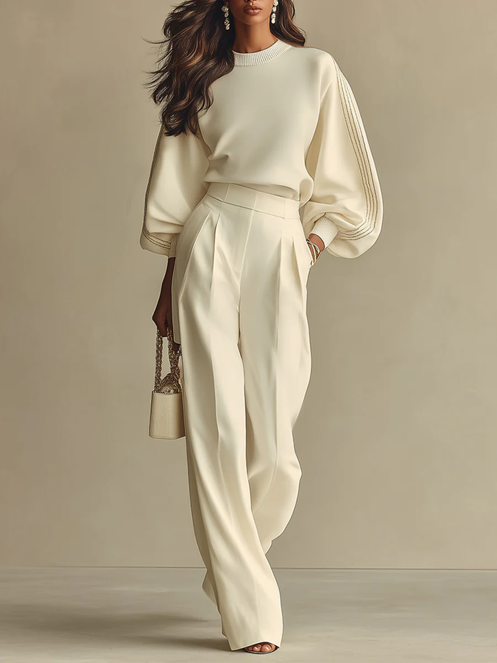 Selena – Ensemble à rayures avec pantalons larges