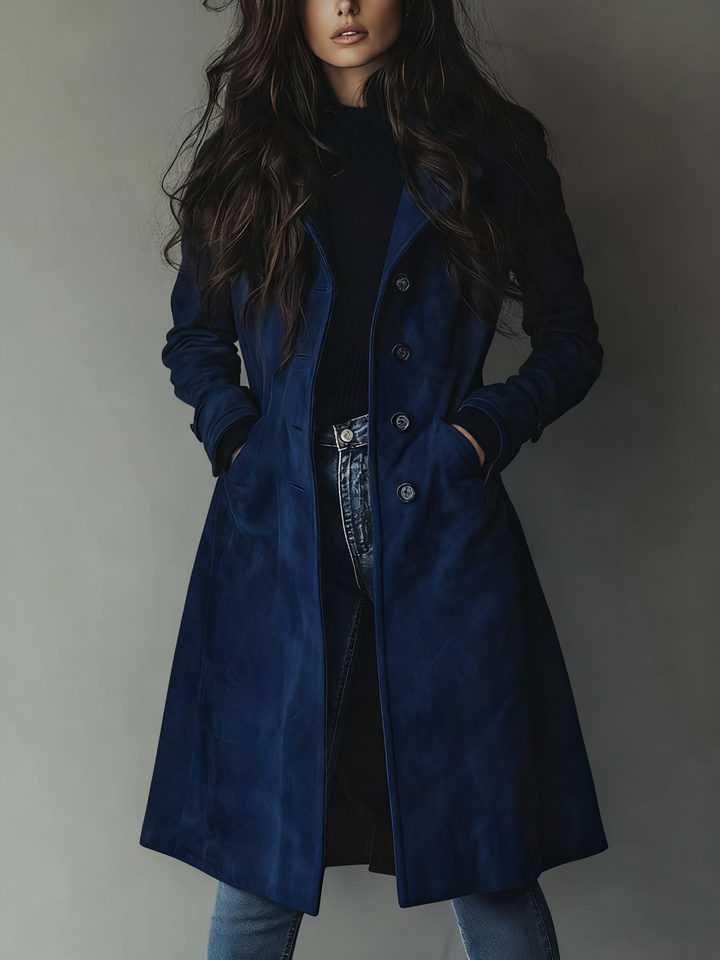 Teresa | Vintage Style Suede Trench Coat