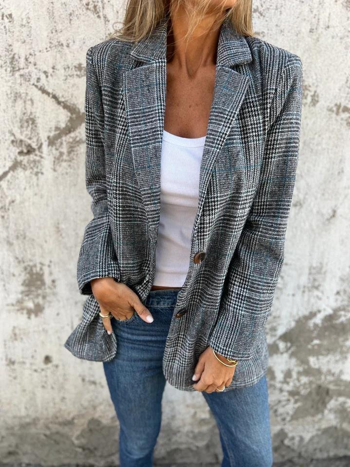 Manteau à carreaux Milly™ élégant