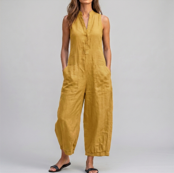 AirJump™ | Combinaison sans manches à jambes larges pour femmes