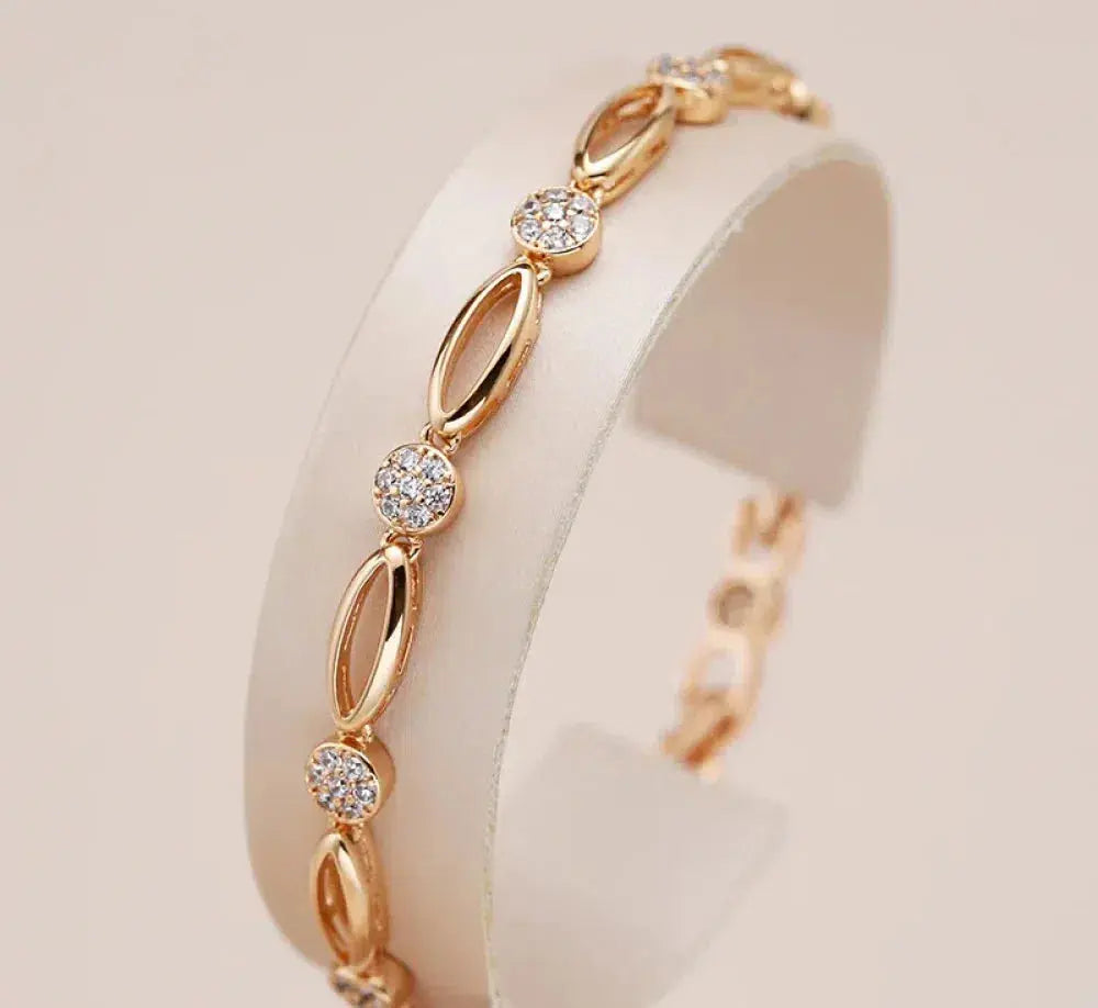 Bracelet en zirconia doré élégant