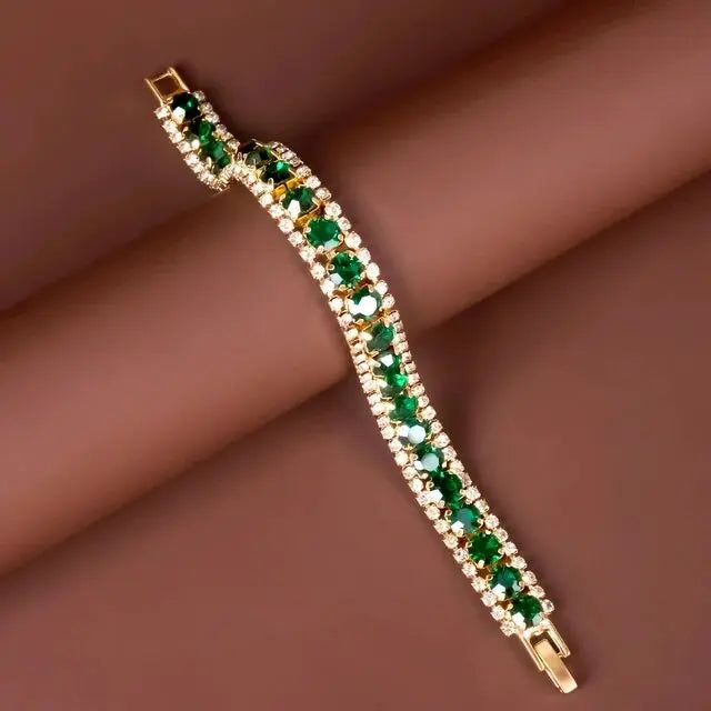 Bracelet Vert Doré