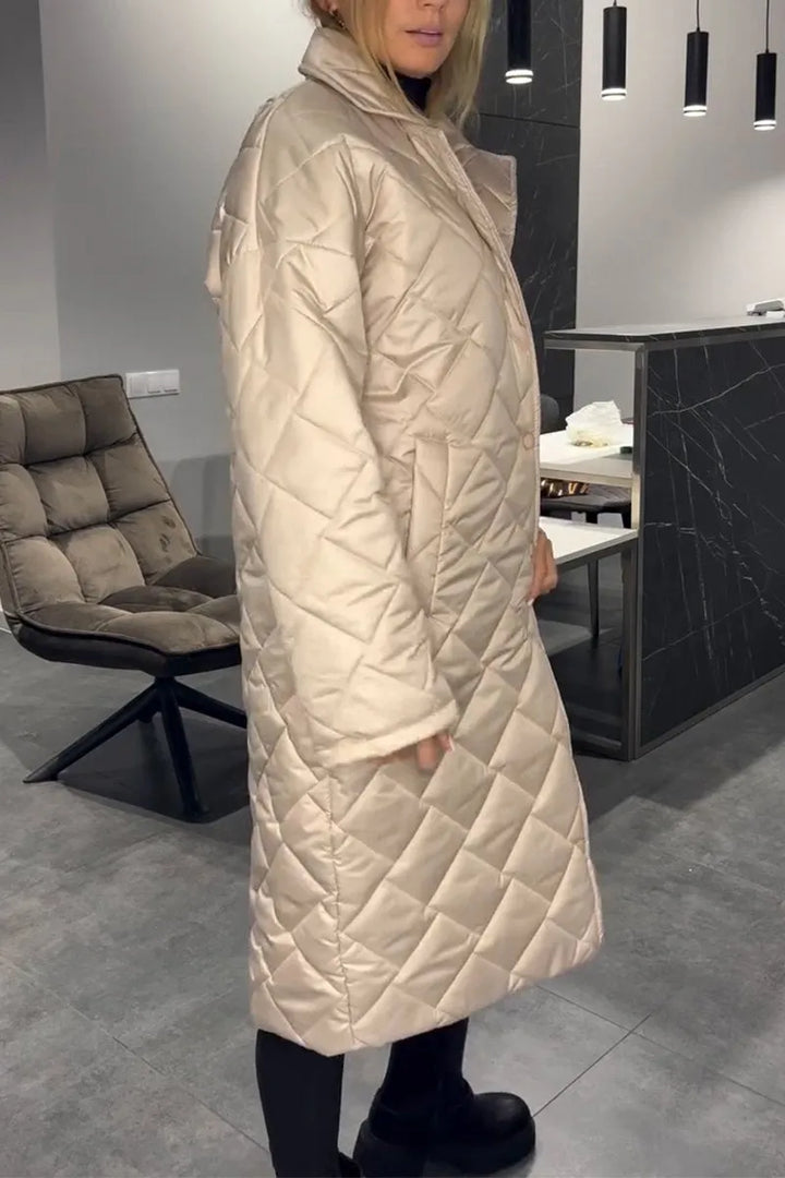 Dimphy | Reversible Quilted Coat with Leopard Print Lining