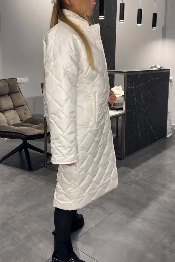 Dimphy | Reversible Quilted Coat with Leopard Print Lining