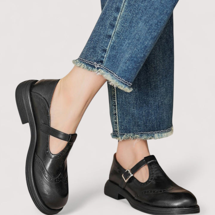Louisa - Elegant Leather Mary Jane Shoes