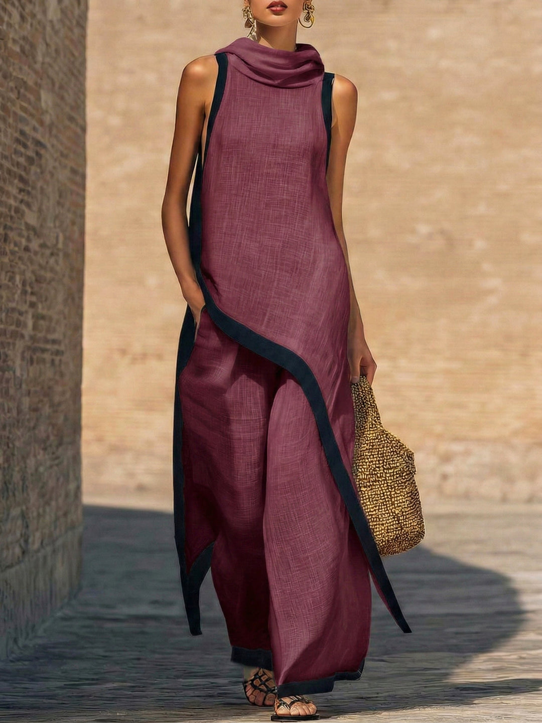 Alma™|Ensemble Élégant en Lin et Coton