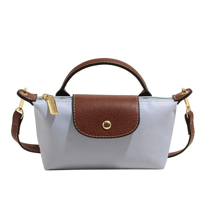 Mini Longchamp Bag, Light Grey