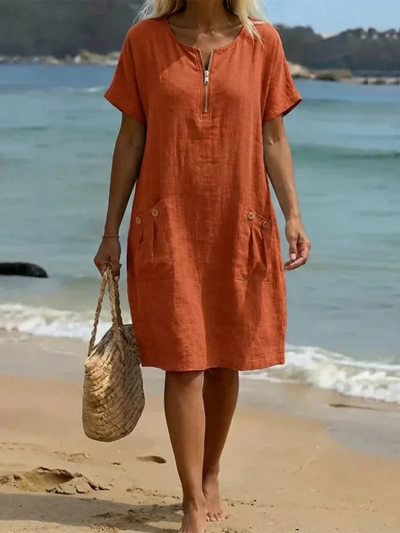 Pascale™ | Robe Maxi à Fermeture Éclair